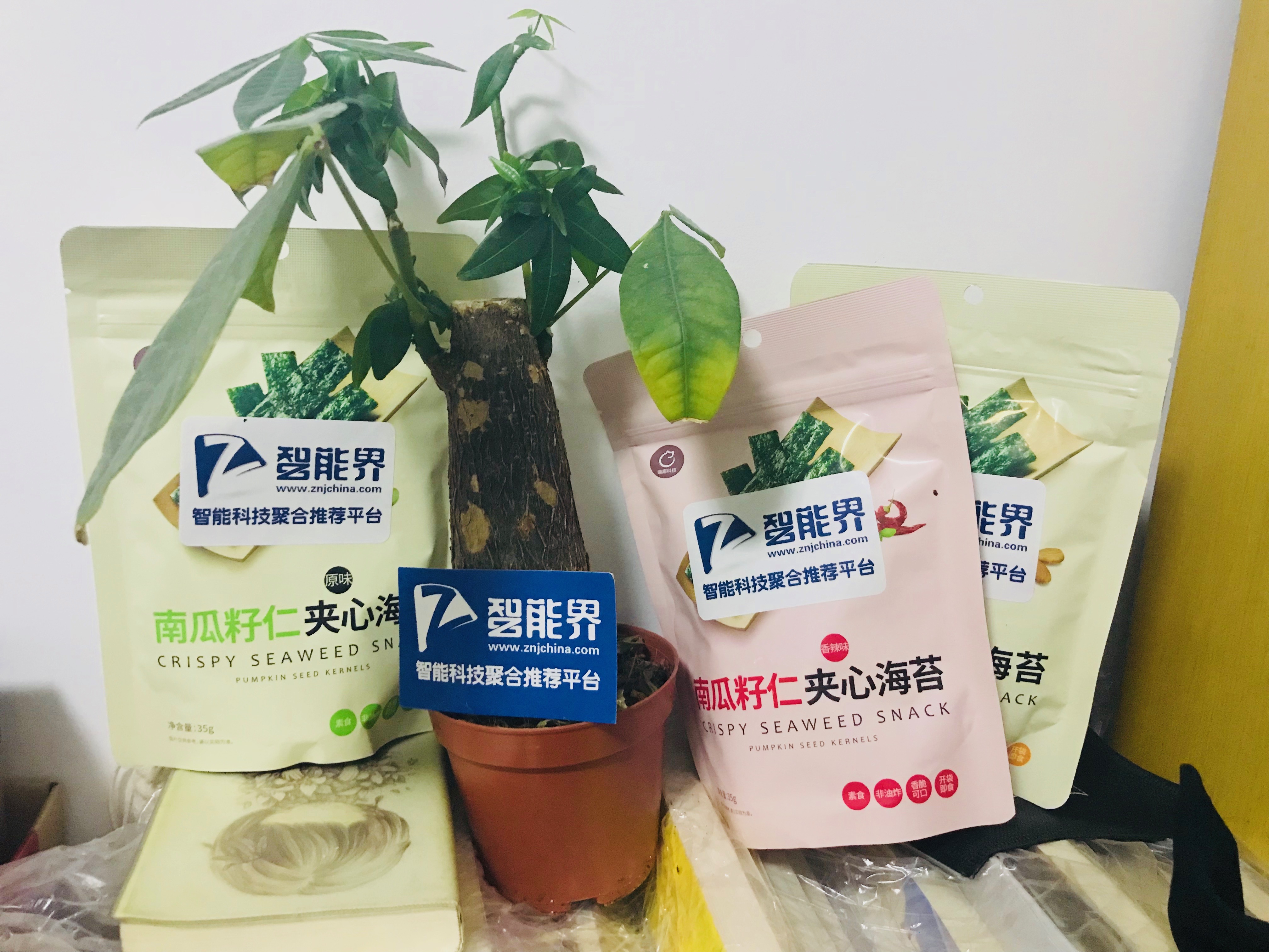 午后小食，佐餐良品--喵趣夾心海苔脆